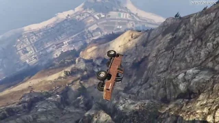 Grand Theft Auto 5 - Driving Many More Cars Off Mt Chiliad (GTA 5)