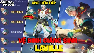 VUX MỘT NGÀY LEO RANK VỚI SKIN LAVILLE VỆ BINH GIÁNG SINH MVP LIÊN TIẾP LIÊN QUÂN MOBILE