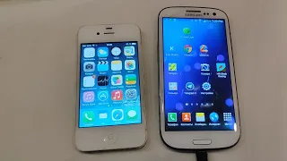 iPhone 4s против Samsung s3  старый iPhone против старый samsung
