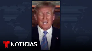 Trump arremete contra Biden y le pide dinero a sus fieles | Noticias Telemundo