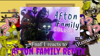 Fnaf 1 reacts to afton family remix (remake!) 2k sub special!