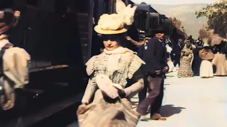 Arrival of a train at La Ciotat 1896 | Colour added with DeOldify