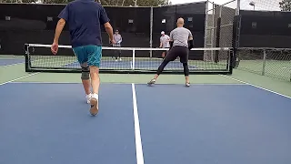 Challenge Game Pickleball.  Steve & Lee vs KC & Eric