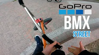 GoPro BMX STREET/ Катание по городу от первого лица! Падение на бмх/ bmx riding gopro.