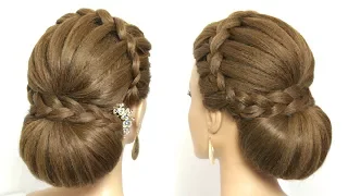 Beautiful Wedding Bun Hairstyle For Long Hair