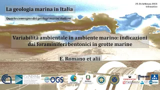 Romano et al - Variabilità ambientale in ambiente marino: indicazioni dai foraminiferi bentonici