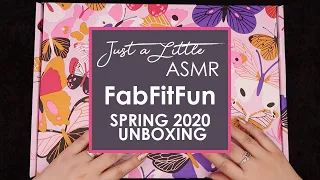 FabFitFun Spring 2020 Unboxing! (ASMR whispering tapping, tracing, crinkles, packaging) ✨🎧✨