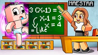 ¡BEBE NOOB Crea una HABITACION SECRETA para Esconderse de la MAESTRA! 😨✍🏻ESCUELA en MINECRAFT