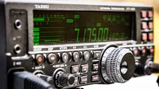 Радиостанция Yaesu FT 450. Радиосвязь на КВ из леса.