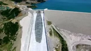 Opening of the spillway gate - Banja Dam