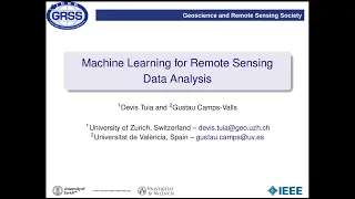 17. Machine Learning for Remote Sensing Data Analysis