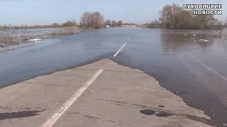 10 участков дорог затопило в городском округе Луховицы из-за роста уровня воды в Оке