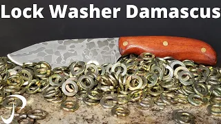 Forging Canister Damascus From Lock Washers