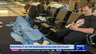 'Nightmare' when Delta flight delayed for hours overnight at JFK