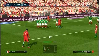 PES 2017 | Portugal vs Mexico | C.Ronaldo 2 Free Kick Goal & Poker & Full Match | Gameplay PC