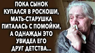 Пока сынок купался в роскоши, мать-старушка считала каждую копейку, а однажды это увидел его друг...