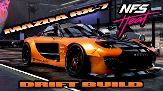 NFS HEAT / MAZDA RX-7 BUILD need for speed drift build and gameplay!