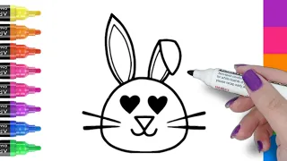 How to draw a bunny step by step / draw a cute rabbit for beginners