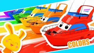 The colors of the rainbow! | Learn the colors with Ships | Titounis