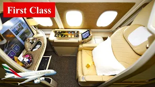 Emirates A380 First Class Flight Review from Seoul to Dubai｜In-flight meals include Korean food