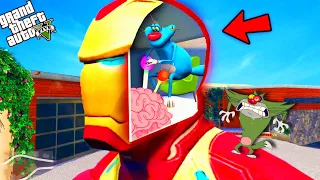 Oggy Enter Ironman's Head To Control IRONMAN Brain in GTA 5!