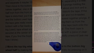 Fix BIC Wite-out EZ correction correcting tape dispenser repair pause and full screen to read