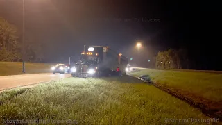 Tropical Storm Mindy blows Semi Trucks And Bus of the road near Tallahassee, FL-9/8/2021