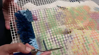 Latch Hooking in an Easy set up