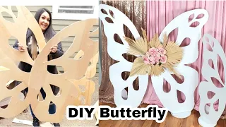 Como hacer mariposas de madera paso a paso/wood Butterfly DIY