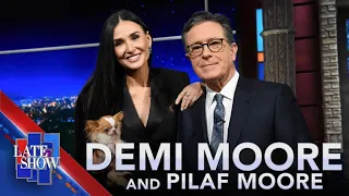 “The Truth Is, I Am Her Accessory” - Pilaf Moore Joins Demi Moore On The Late Show