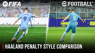 Erling Haaland Penalty Styles | FIFA vs PES | 2020 - 2023 |