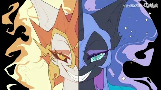 Machine Gun meme || Daybreaker and Nightmare Moon [by 夕歌Atardanto]