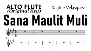 Sana Maulit Muli ALTO FLUTE Regine Original Key Sheet Music Backing Track Play Along Partitura