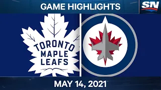 NHL Game Highlights | Maple Leafs vs. Jets - May 14, 2021