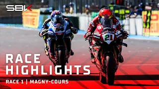 Highlights of a dramatic Race 1 at Magny-Cours 🤯 | #FRAWorldSBK 🇫🇷