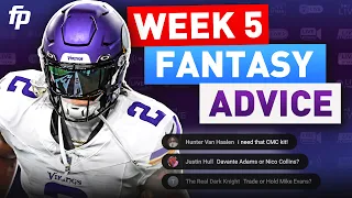 Live: Week 5 Lineup Advice | Injuries, Matchups and More (2023 Fantasy Football)