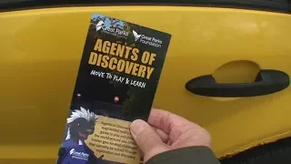 Trying out the AGENTS OF DISCOVERY app on a windy day