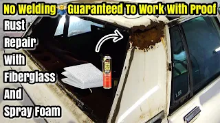 How To Repair Rust On A Car With Fiberglass & Spray Foam Without Welding - Vinyl Top Rust Repair