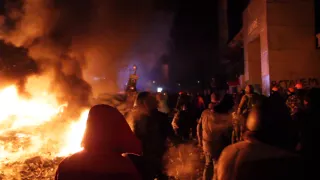 Майдан. Грушевського. Maidan. Hrushevskoho str. Fights with police.