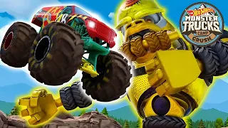 Crushzilla's Epic Obstacle for the Hot Wheels Monster Trucks - Videos for Kids | Hot Wheels