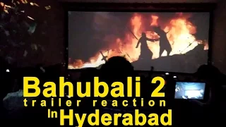 Bahubali 2 The Conclusion Trailer Reaction in Hyderabad Theater