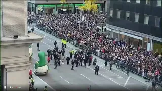 Protesters disrupt Thanksgiving Day Parade