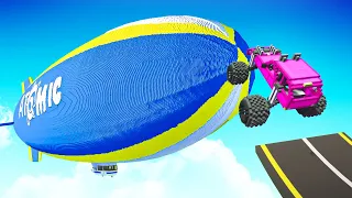 A GIANT BLIMP vs CARS