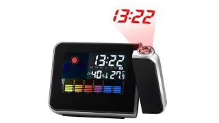 Multifunctional Digital Color LCD Display LED Projection Alarm Clock