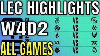LEC Highlights ALL GAMES W4D2 Spring 2022 | Week 4 Day 2
