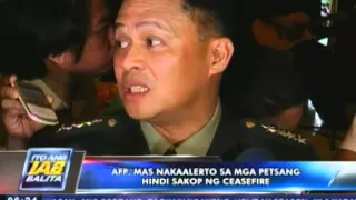 AFP, mas naka-alerto sa mga petsang hindi sakop ng ceasefire