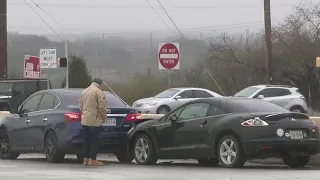 City of San Antonio urges drivers off roadways, called to multiple crashes