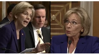 Elizabeth Warren Questions Betsy Devos | ABC News