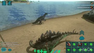 Ark mobile. Стегозавр против терезинозавра.
