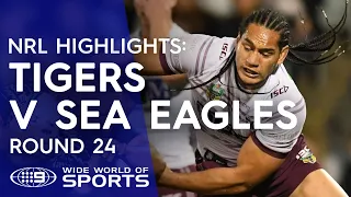 NRL Highlights: Wests Tigers v Manly Sea Eagles - Round 24